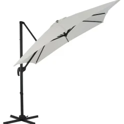Merkloos Tiltable Floating Parasol 250x250 cm - Starker schwimmender Sonnenschirm - Ecru