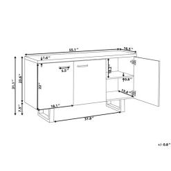 Beliani TIMBER L - Sideboard - Donkere houtkleur - MDF