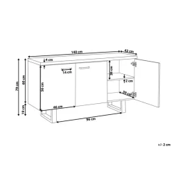 Beliani TIMBER L - Sideboard - Lichte houtkleur - MDF