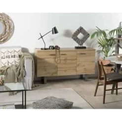 Beliani TIMBER L - Sideboard - Lichte houtkleur - MDF