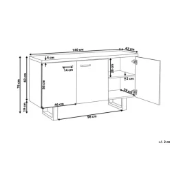 Beliani TIMBER L - Sideboard - Lichte houtkleur - MDF