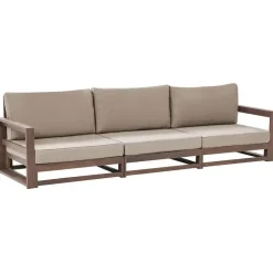 Beliani TIMOR - Loungebank 3-zits - Donker - Acaciahout