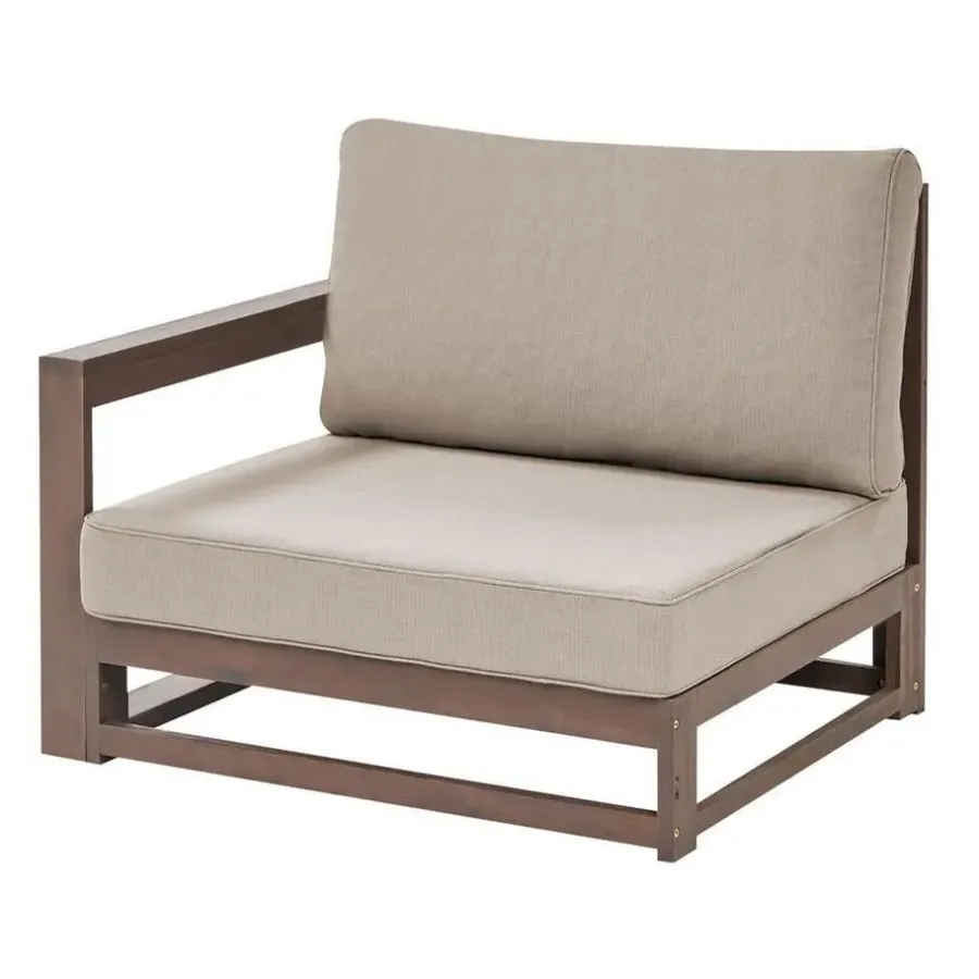 Beliani TIMOR - Loungebank 3-zits - Donker - Acaciahout