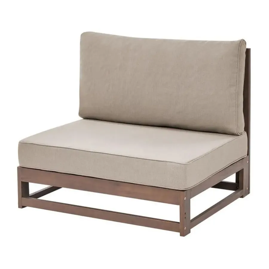 Beliani TIMOR - Loungebank 3-zits - Donker - Acaciahout