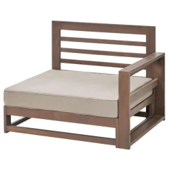Beliani TIMOR - Loungebank 3-zits - Donker - Acaciahout