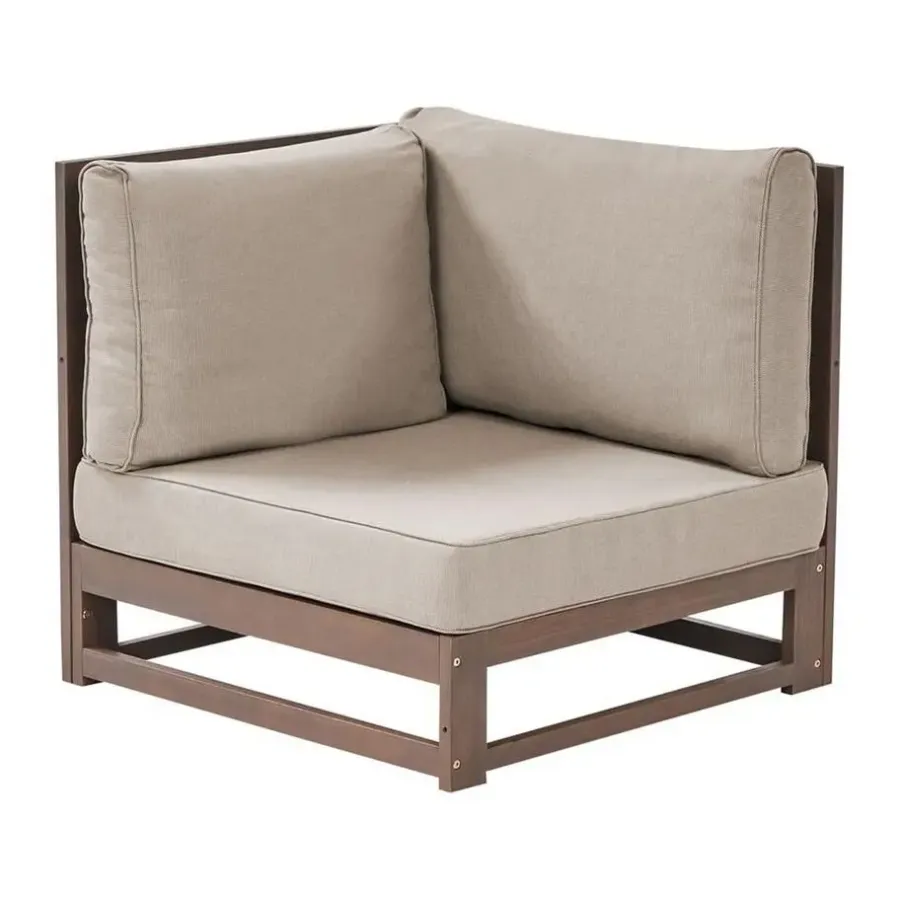 Beliani TIMOR - Loungeset - Donkere houtkleur - Acaciahout