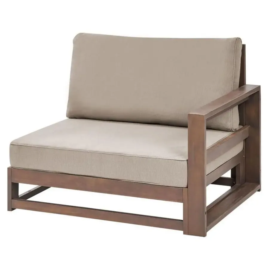 Beliani TIMOR - Loungeset - Donkere houtkleur - Acaciahout