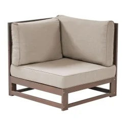 Loungesets-Beliani TIMOR - Loungeset 5-zits - Donkere houtkleur - FSC® acaciahout