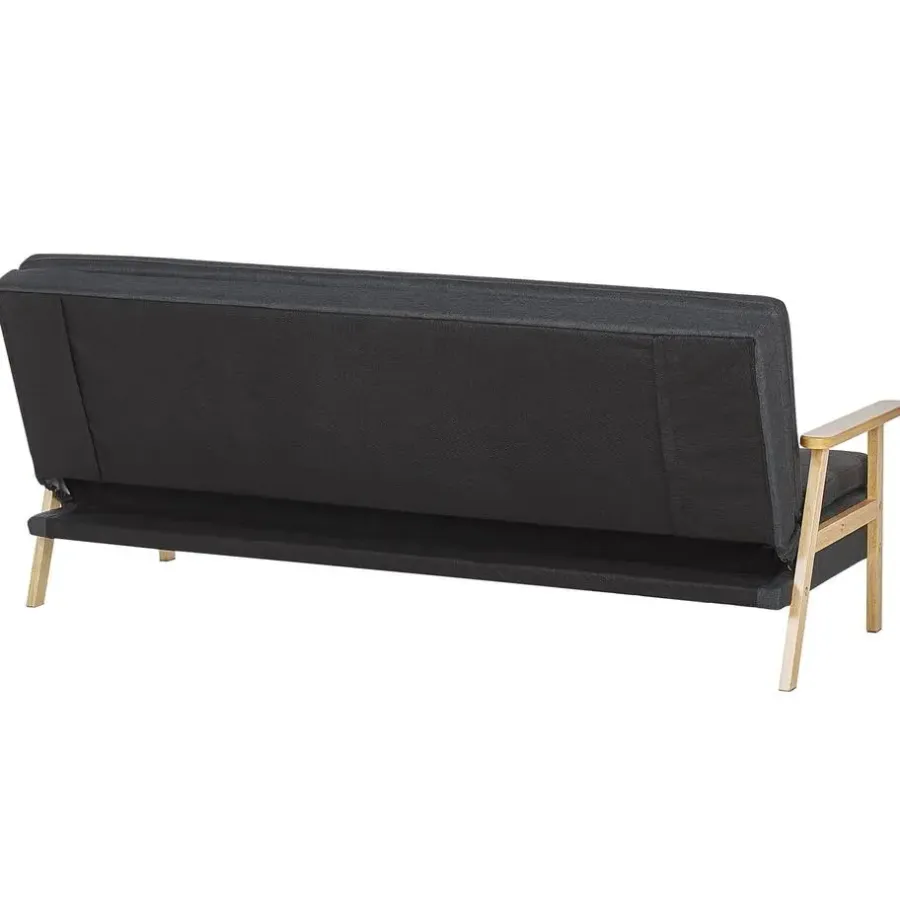 Beliani TJORN - Slaapbank - Donkergrijs - Polyester