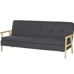 Beliani TJORN - Slaapbank - Donkergrijs - Polyester