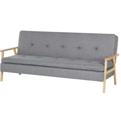 Beliani TJORN - Slaapbank - Lichtgrijs - Polyester