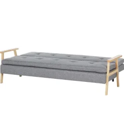 Beliani TJORN - Slaapbank - Lichtgrijs - Polyester