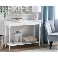 Sidetables-Beliani TOBAGO - Consoletafel - Wit - MDF