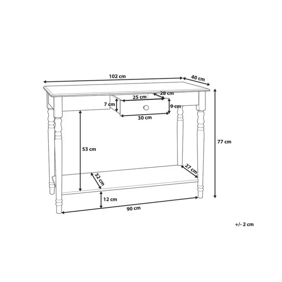 Sidetables-Beliani TOBAGO - Consoletafel - Wit - MDF