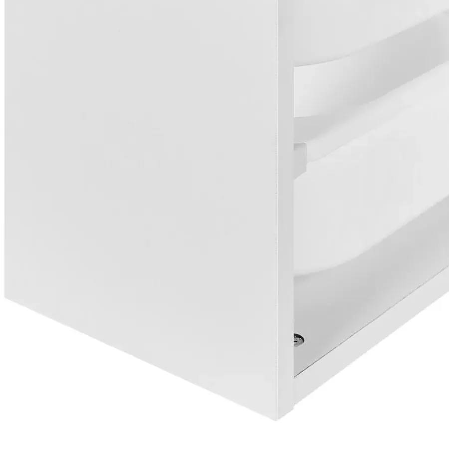 Leen Bakker TOBIN - Wandplank met 6 dozen - Wit - Vezelplaat