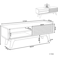 Beliani TOLEDO - TV-meubel - Wit - MDF