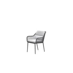 Garden Impressions Toledo dining fauteuil - carbon black - dark grey - valley sand