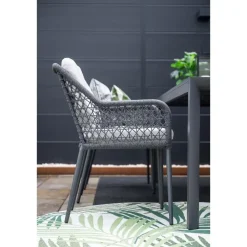 Garden Impressions Toledo dining fauteuil - carbon black - dark grey - valley sand
