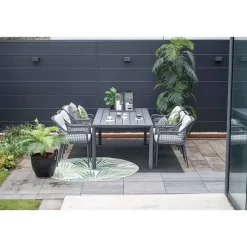 Garden Impressions Toledo dining fauteuil - carbon black - dark grey - valley sand