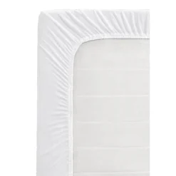 Leen Bakker Topper hoeslaken - jersey - wit - 160x200 cm