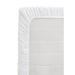 Leen Bakker Topper hoeslaken - katoen - wit - 180x200 cm