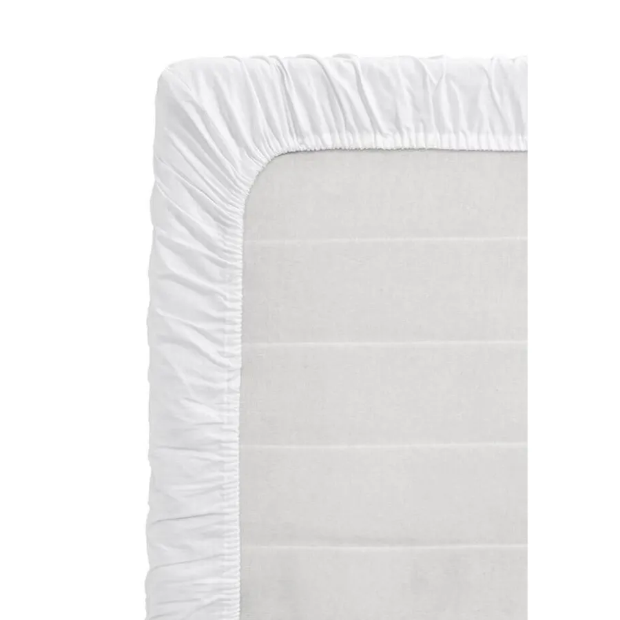 Leen Bakker Topper hoeslaken - katoen - wit - 180x200 cm
