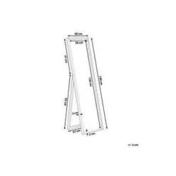 Spiegels-Beliani TORCY - Staande spiegel - Zwart - Synthetisch materiaal