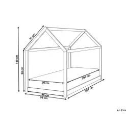 Beliani TOSSE - Kinderbed - Wit - 90 x 200 cm - Hout