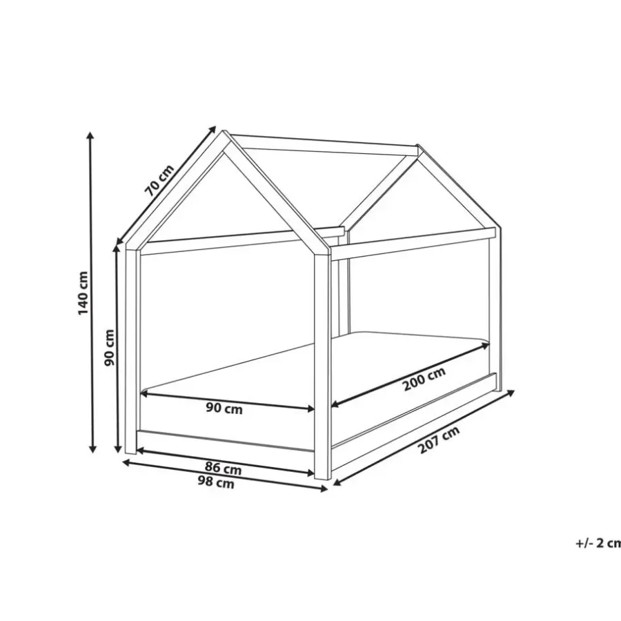 Beliani TOSSE - Kinderbed - Wit - 90 x 200 cm - Hout