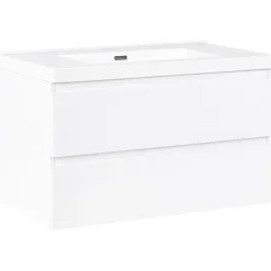 Leen Bakker TOTA - Wandgemonteerd meubel met wasbak - Wit - MDF