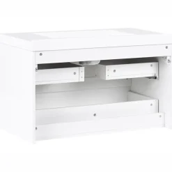 Leen Bakker TOTA - Wandgemonteerd meubel met wasbak - Wit - MDF