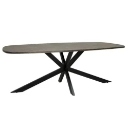 Industriële Eettafels|Ovale Eettafels-Tower living Silvi eettafel visgraat olijfbruin 220x110x78