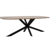 Industriële Eettafels-Tower living Silvi eettafel visgraat naturel 220x110x78
