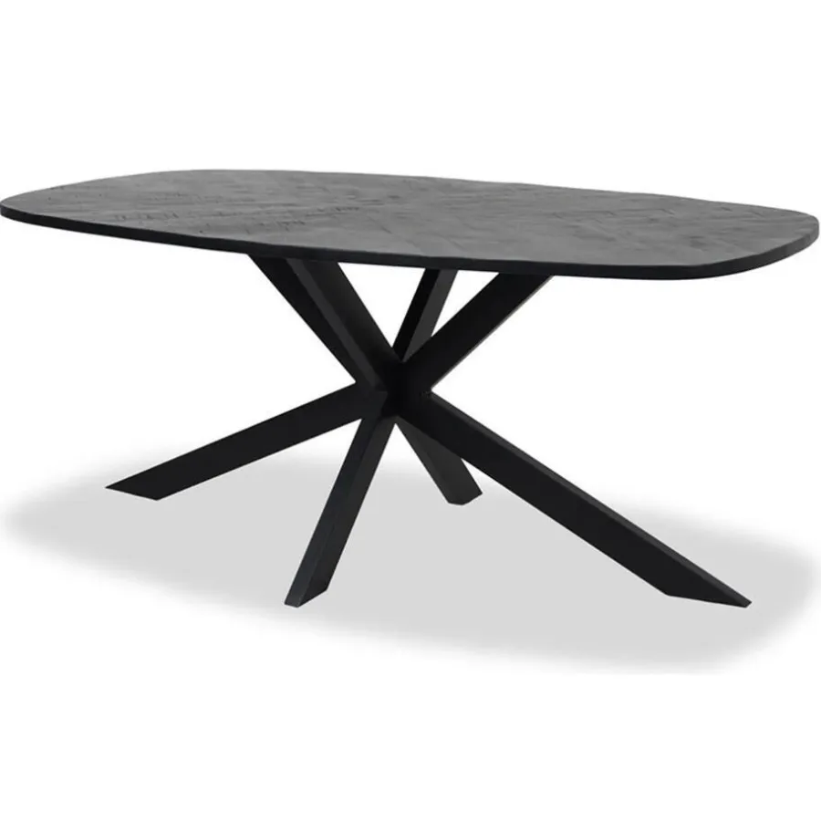 Tower living Silvi eettafel visgraat zwart 200x110x78