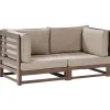 Loungebanken-Beliani TRANI - Loungebank - Donkere houtkleur - Acaciahout
