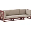 Beliani TRANI - Loungebank 3-zits - Mahonie - Acaciahout