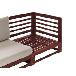 Beliani TRANI - Loungebank 3-zits - Mahonie - Acaciahout