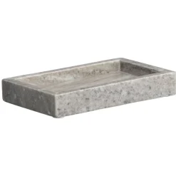 Dienbladen-Leen Bakker Tray Ivy - taupe marmer - 20x12 cm