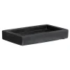 Dienbladen-Leen Bakker Tray Ivy - zwart marmer - 20x12 cm