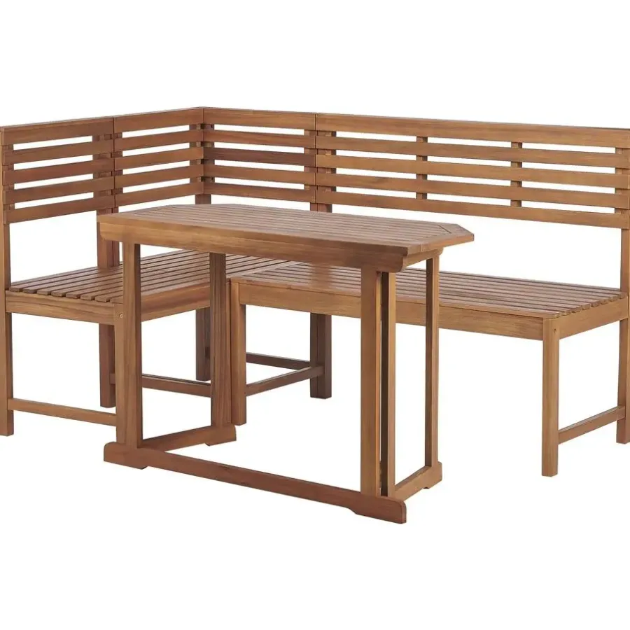 Beliani TREIA - Tuinset voor 4 - Lichte houtkleur - Acaciahout