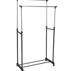 Kledingopbergers|Kledingrekken-Trendoz Kledingrek - mobiel - dubbele stang - 160 cm