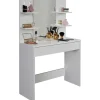 Kaptafels-Trendteam Make-uptafel Basix - 85 x 40 x 141 cm - 100% Melaminegecoat - Wit