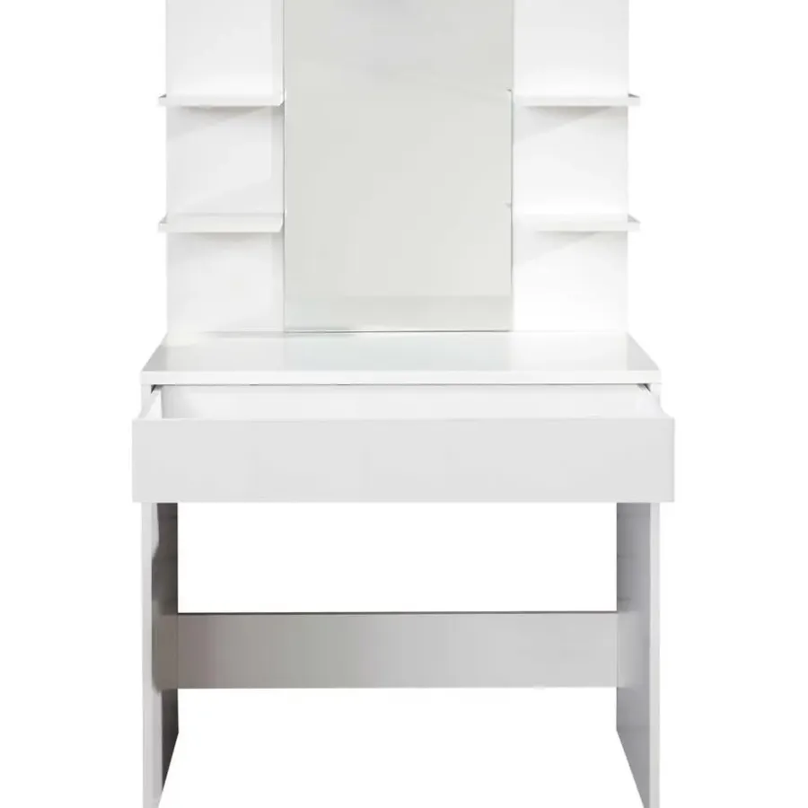 Kaptafels-Trendteam Make-uptafel Basix - 85 x 40 x 141 cm - 100% Melaminegecoat - Wit