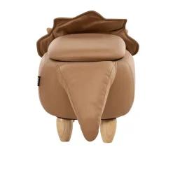 Leen Bakker TRICERATOPS - Dierenpoef - Bruin - Polyester