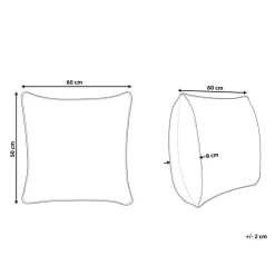 Hoofdkussens-Beliani TRIGLAV - Hoofdkussen set van 2 - Wit - 50 x 60 cm - Laag - Polyester
