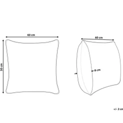 Hoofdkussens-Beliani TRIGLAV - Hoofdkussen set van 2 - Wit - 50 x 60 cm - Laag - Polyester
