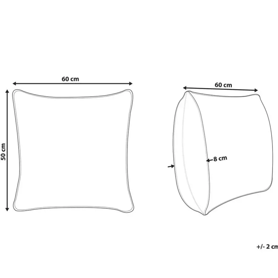 Hoofdkussens-Beliani TRIGLAV - Hoofdkussen set van 2 - Wit - 50 x 60 cm - Laag - Polyester