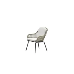 Garden Impressions Triton dining fauteuil - carbon black - rope donker zand - desert sand