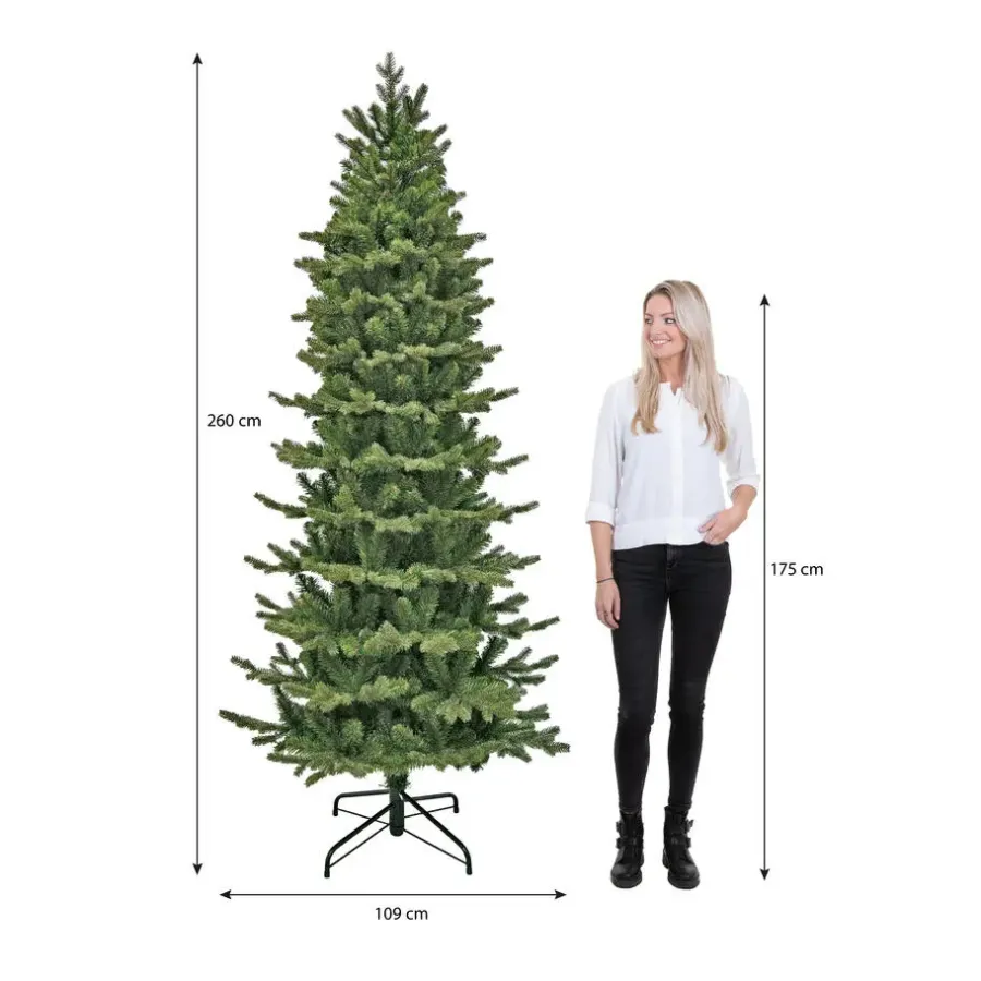 Kerstbomen-Triumph Tree Sherwood Smalle Kunstkerstboom - H260 x Ø109 cm - Groen