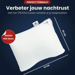 Troonz BV Troonz Hoofdkussen Dreamscape Plus - Ergonomisch - 60 x 70
